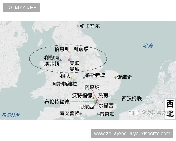 英超球队城市分布地图详解